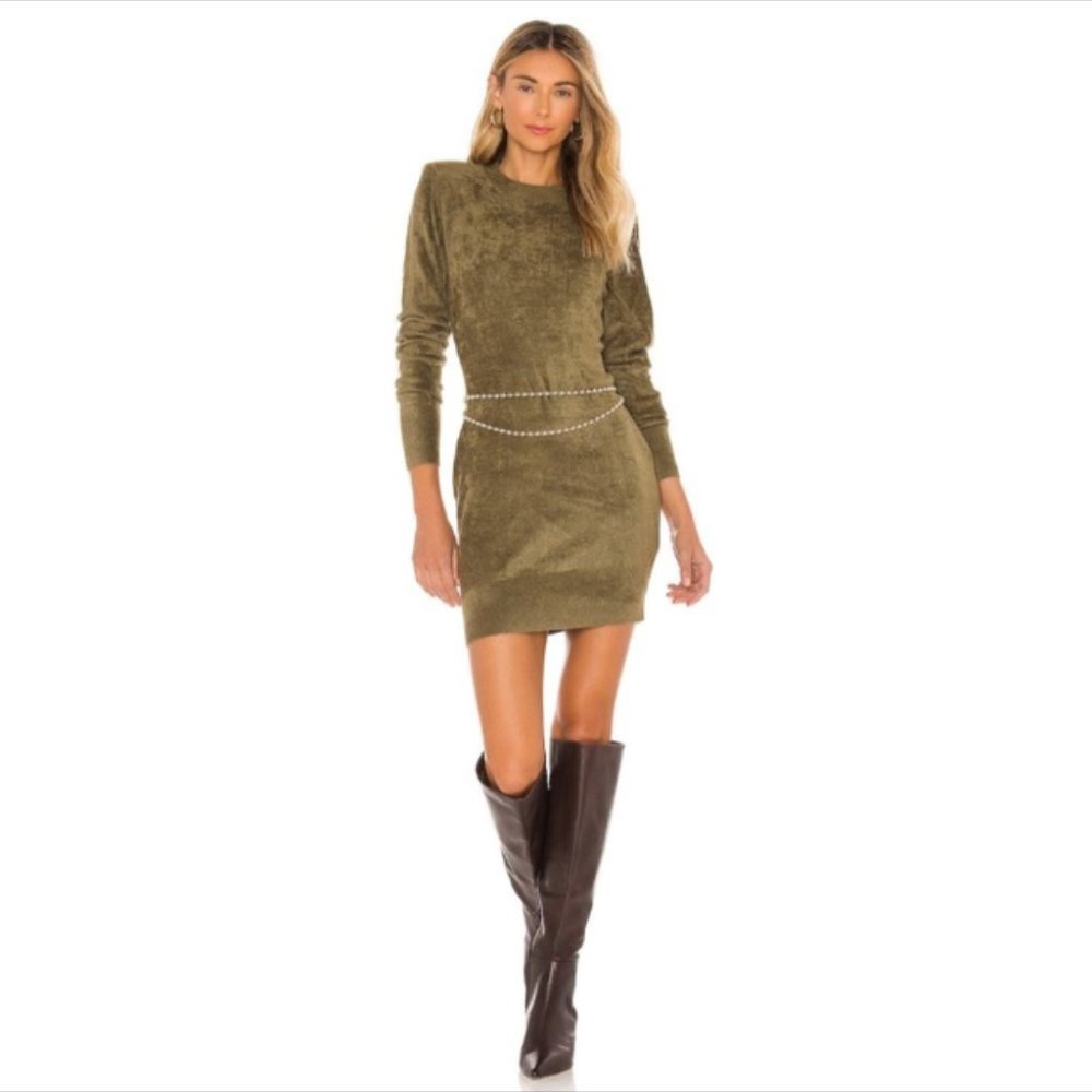 *FINAL PRICE* NWOT Ronny Kobo X Free People Dalia Dress, Army, Sz. L